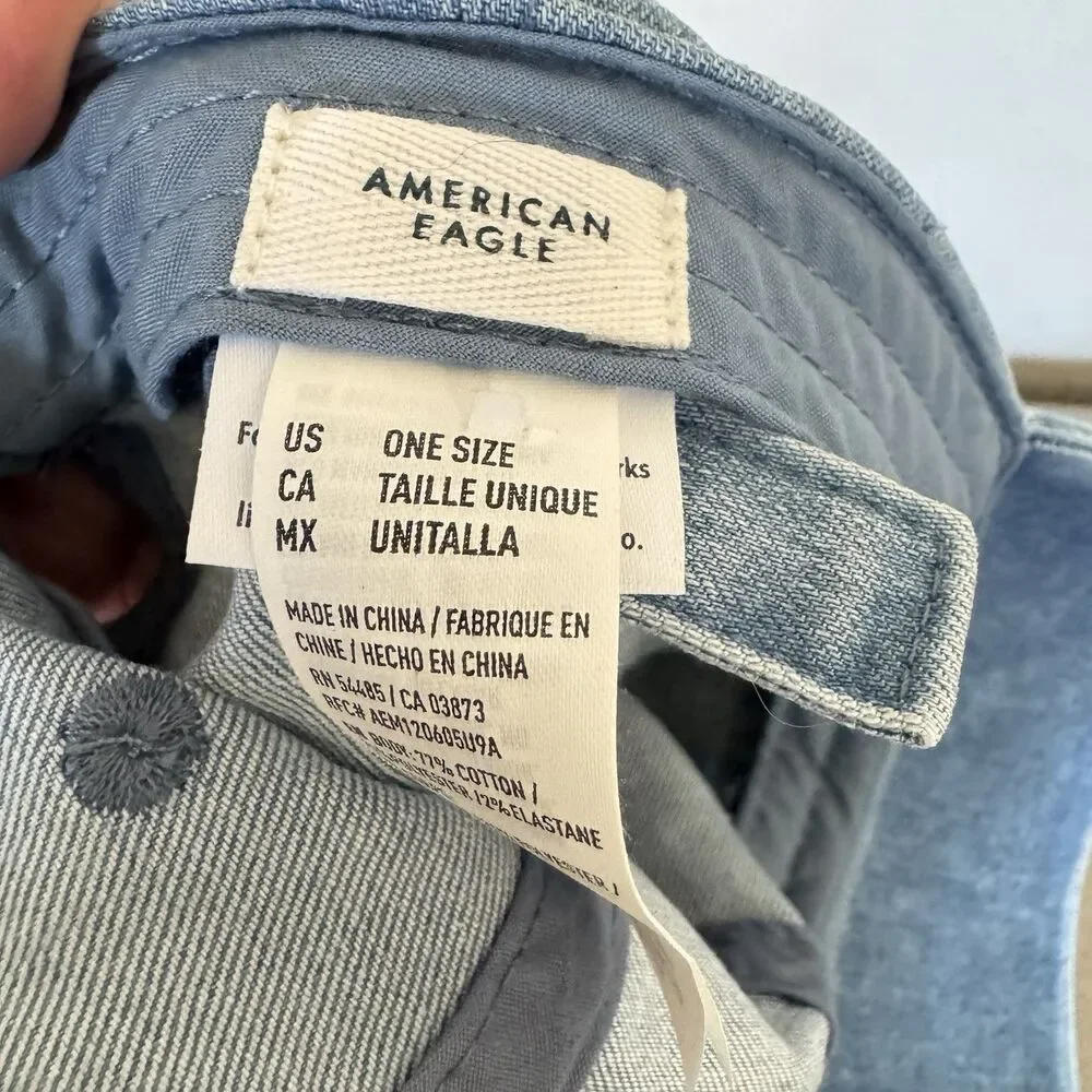 American Eagle FORD Hat Denim Embossed Baseball Cap Collectible Americana OSFM